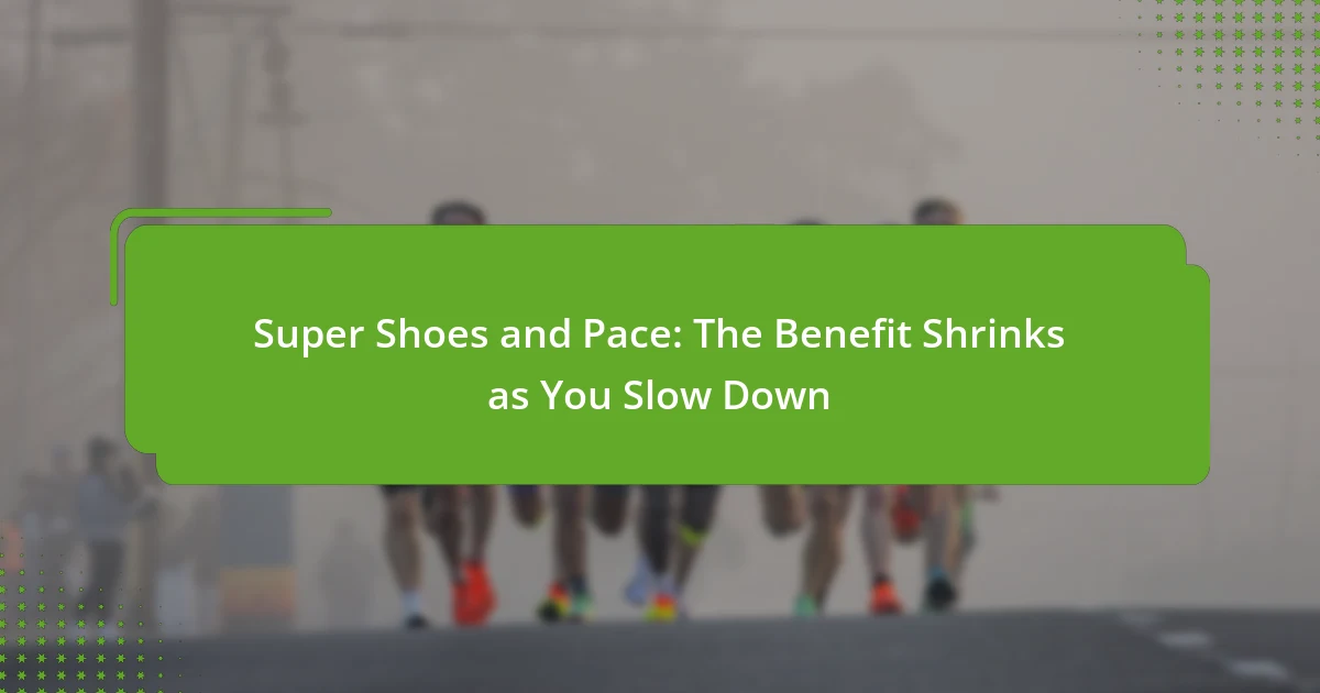 Super Shoes and Pace: The Benefit Shrinks as You Slow Down
